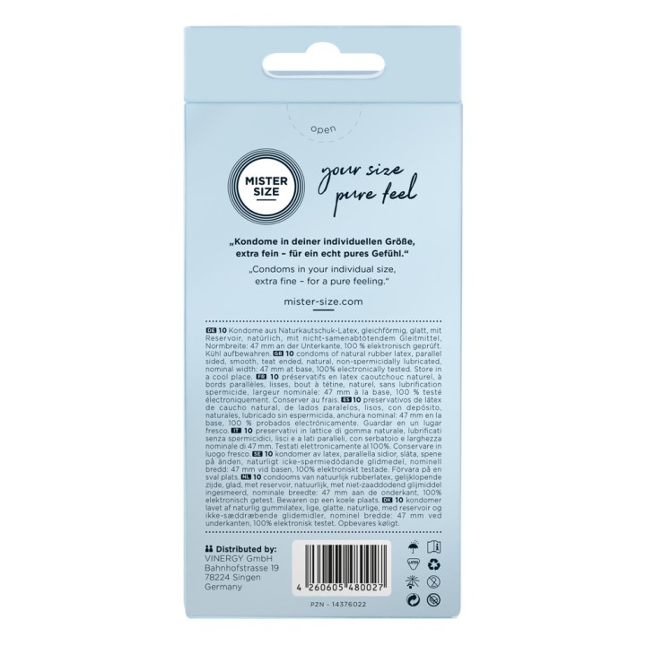 Mister Size 47mm pack of 10 | prezerwatywy 10 sztuk