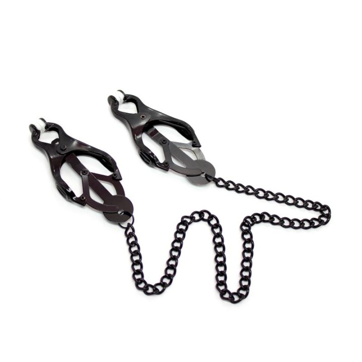 Japanese Nipple Clamps z łańcuszkiem – LATETOBED BDSM LINE