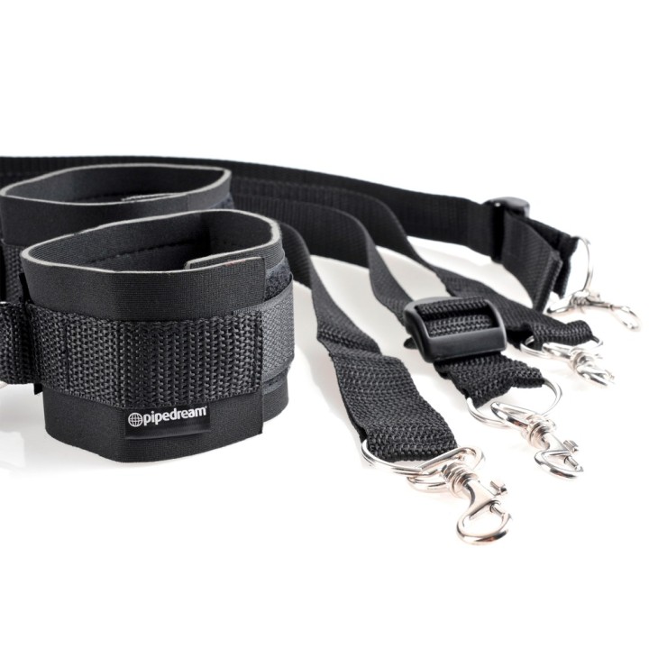 Cuff i Tether Set Black: zestaw bondage — Fetish Fantasy Series
