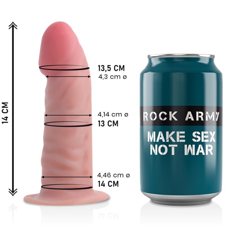 ROCK ARMY / Tiger: dildo realistyczne, 14 cm, realistyczna forma