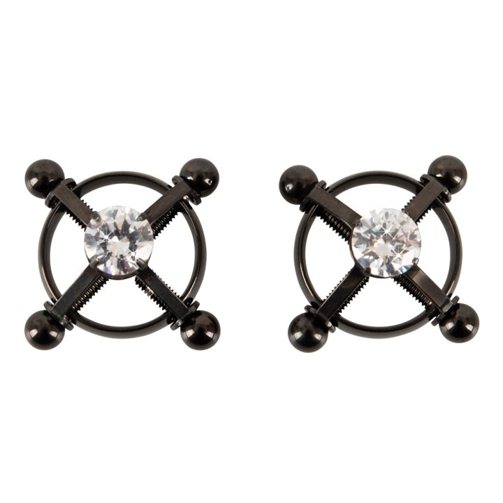 Bad Kitty: Nipple Jewellery bla — czarny, zaciski na sutki