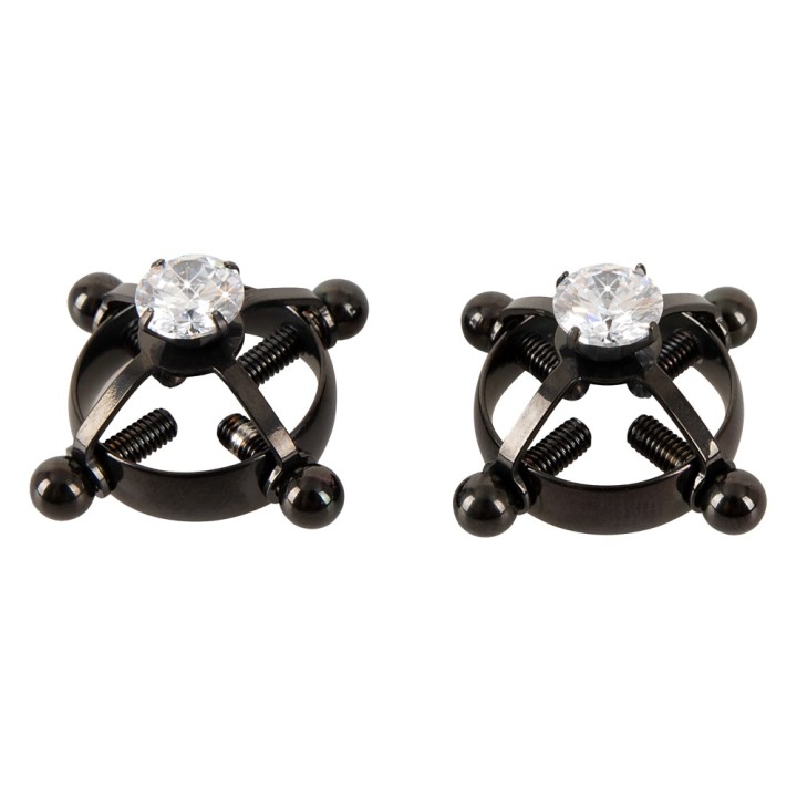 Bad Kitty: Nipple Jewellery bla — czarny, zaciski na sutki