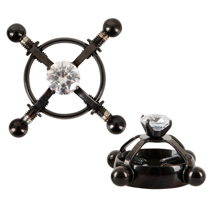 Bad Kitty: Nipple Jewellery bla — czarny, zaciski na sutki