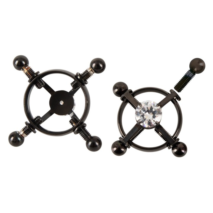 Bad Kitty: Nipple Jewellery bla — czarny, zaciski na sutki