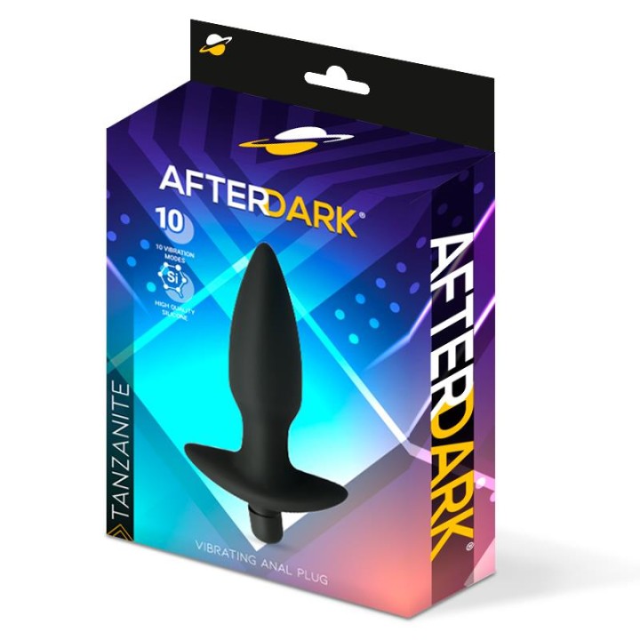 Wibrujący korek analny Tanzanite Anal Plug, silikon, AFTERDARK