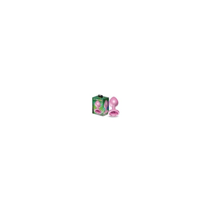 Anodyzed Anal Plug Pink with Jewel Size L