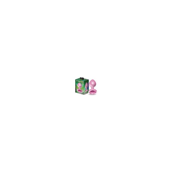 Anodyzed Anal Plug Pink with Jewel Size M