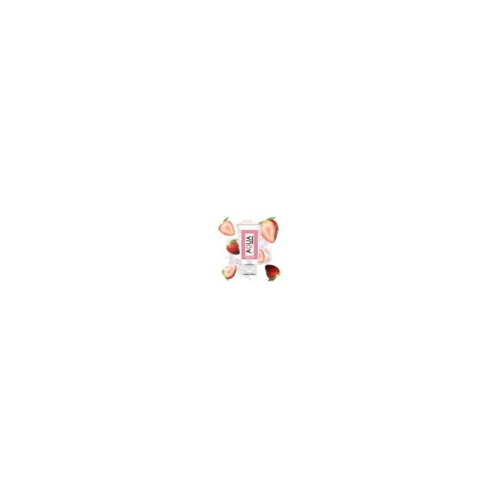 AQUA TRAVEL - STRAWBERRY CREAM FLAVOUR WATERBASED LUBRICANT - 50 ML