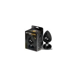 Blackgem Metalic Butt Plug with Black Jewel Size L