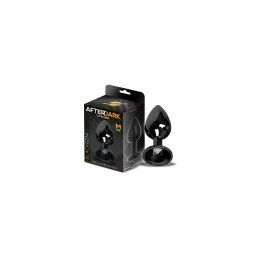 Blackgem Metalic Butt Plug with Jewel Black Size M