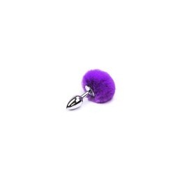 Butt Plug with Pompon Purple Size S