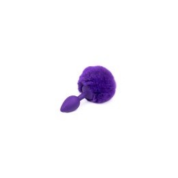 Butt Plug with Pompon Purple Size S