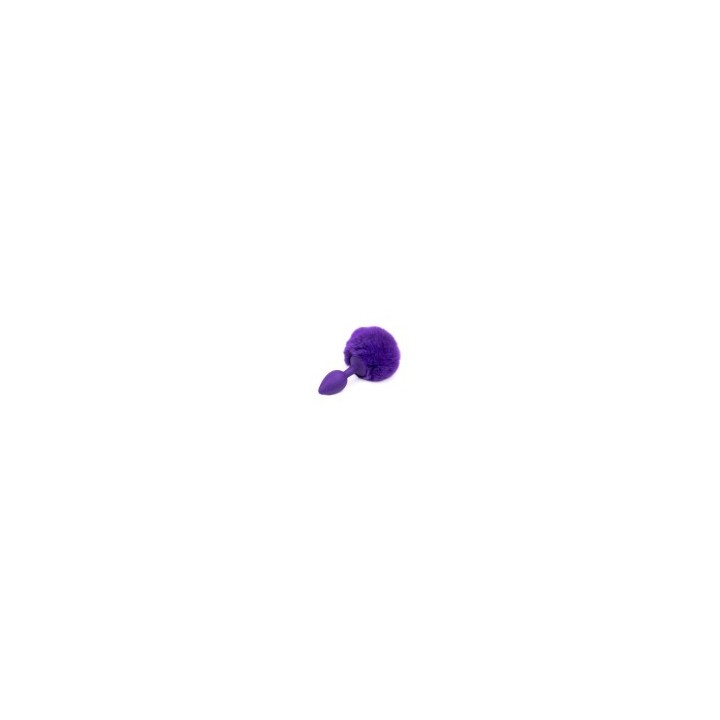 Butt Plug with Pompon Purple Size S