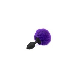 Butt Plug with Pompon Purple Size S