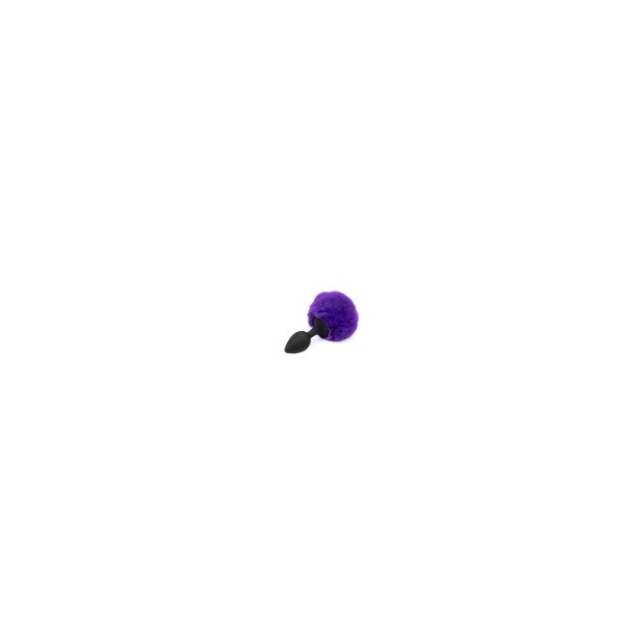 Butt Plug with Pompon Purple Size S