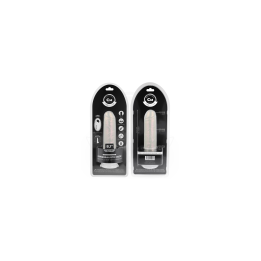 COCK MILLER - DILDO WITH SUCTION CUP, LIGHTS AND VIBRATION WITH REMOTE CONTROL WHITE 20.5 CM