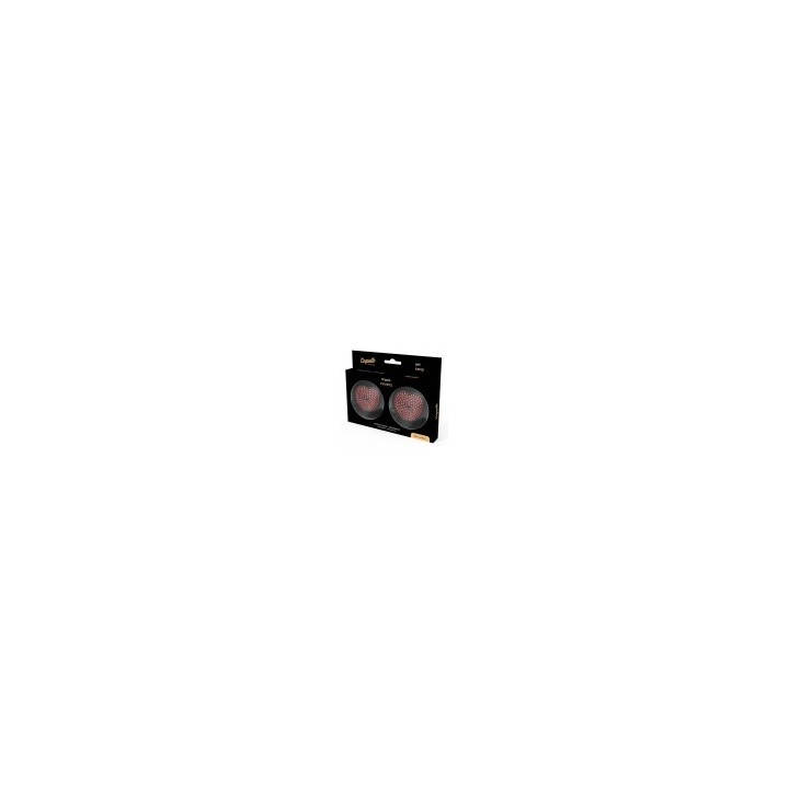 COQUETTE CHIC DESIRE - NIPPLE COVERS HEART BLACK / RED