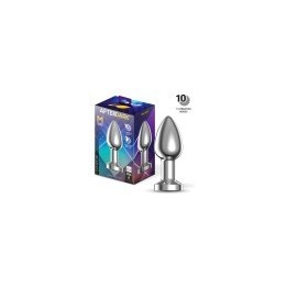 Dimpor Chrome Anal Plug with Vibration and Magnetic USB Size M