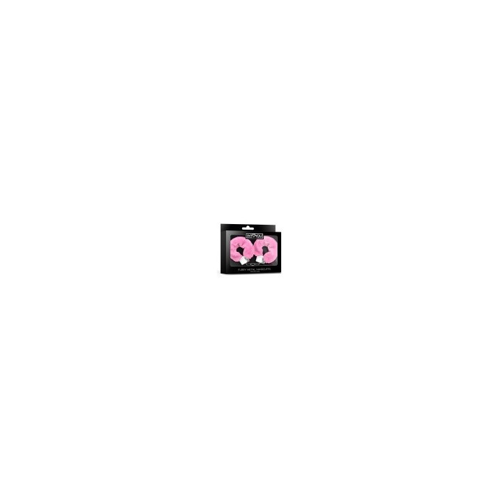 Furry Metal Handcuffs Pink