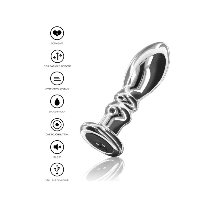 ToyJoy Buttocks Vibrating Metal Buttplug M