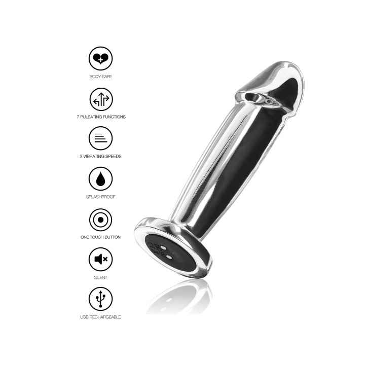 ToyJoy Buttocks Vibrating Metal Buttplug