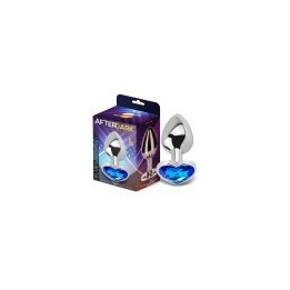 Heart Shaped Butt Plug Blue Sapphire Size L