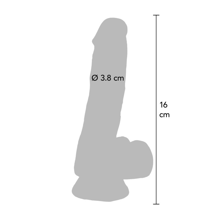 Clear Dildo TPE 16 cm