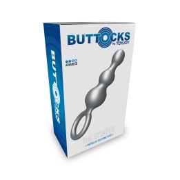 ToyJoy Buttocks The Stuffer 3-Balls Metallic Silicone Plug
