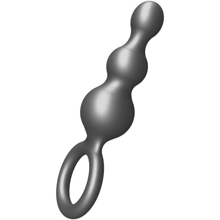 ToyJoy Buttocks The Stuffer 3-Balls Metallic Silicone Plug