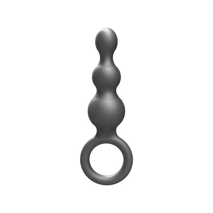 ToyJoy Buttocks The Stuffer 3-Balls Metallic Silicone Plug