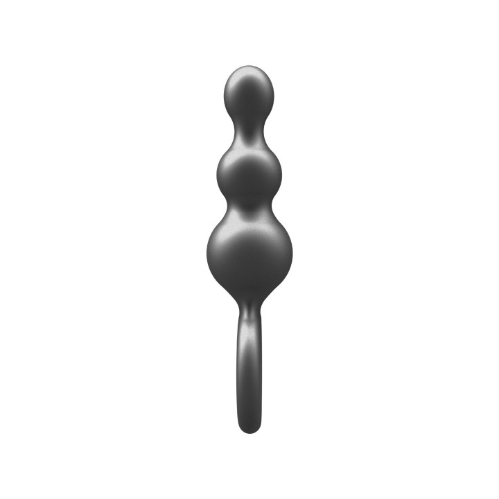 ToyJoy Buttocks The Stuffer 3-Balls Metallic Silicone Plug