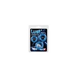 Lust 3 Cock Rings blue