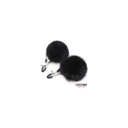 Nipple Clamps with Black Fur