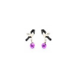 Nipple Clamps with Purple Bell