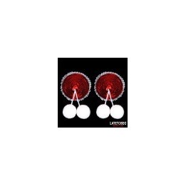 Nipple Pasties with Red Sequin Pom-Pom