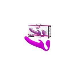 Party Up strap-on wibracje ładowany usb kolor fioletowy Oliver