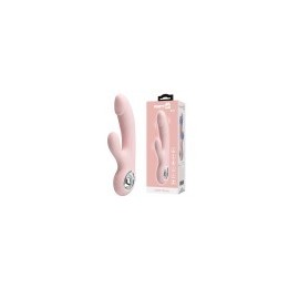 Party Up wibrator silikonowy typ króliczek ładowany usb kolor pudrowy różowy Dave