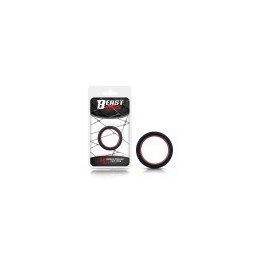 Penis Ring 100% Solid Silicone 3.6 cm Red and Black