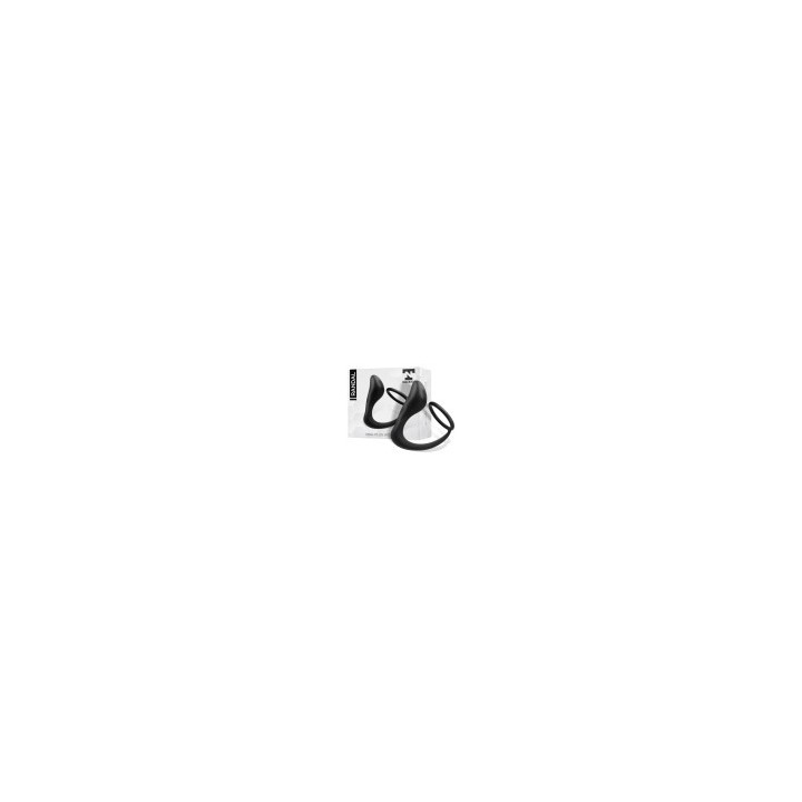 Randal Butt Plug with Penis Ring Silicone Black