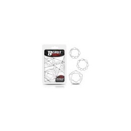 Set of 3 Penis Ring Beaded Flexibles Clear