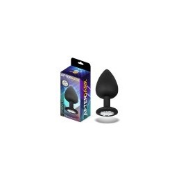 Sparkly Butt Plug with Jewel Silicone Size L 9.5 cm x 4.5 cm
