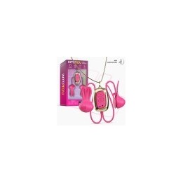 Tickly Nipple Clamps ith Vibration, Remote and Necklace with App