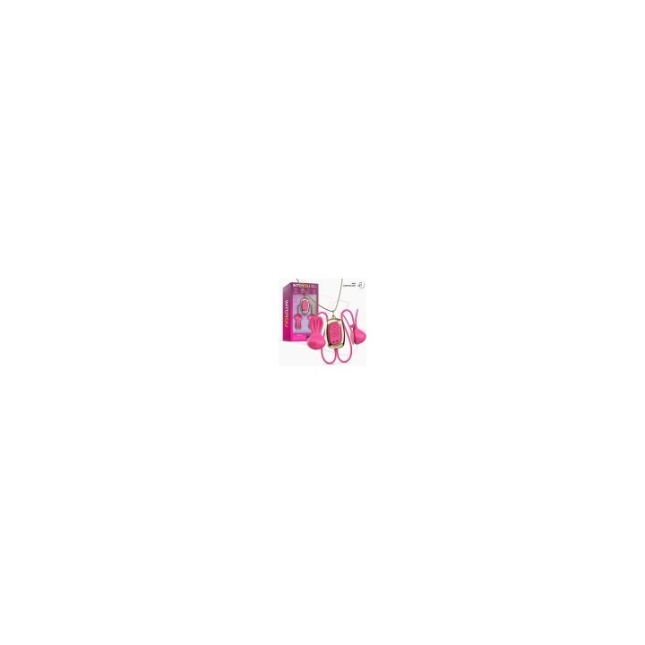 Tickly Nipple Clamps ith Vibration, Remote and Necklace with App
