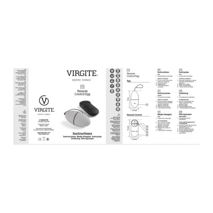 G2 Rechargeable Vibrating Egg czarny – czarny, Virgite
