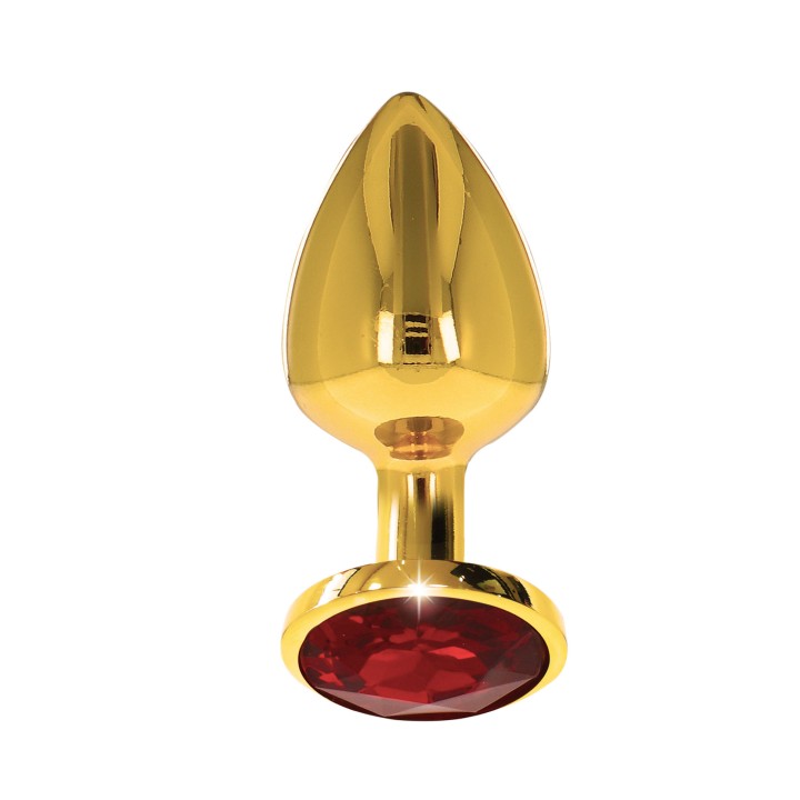 Taboom: Butt Plug With Diamond Jewel L / złote aluminium