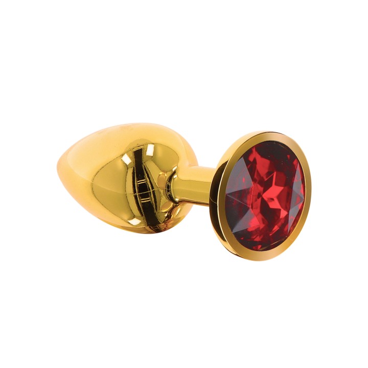 Taboom: Butt Plug With Diamond Jewel L / złote aluminium