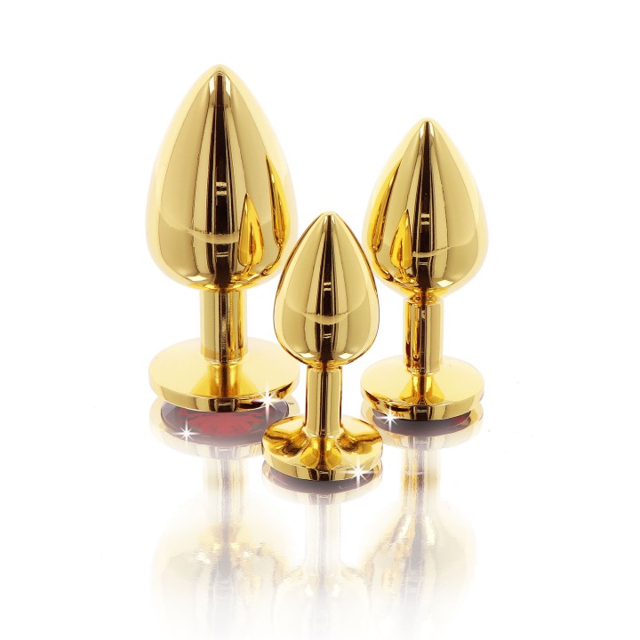 Taboom: Butt Plug With Diamond Jewel L / złote aluminium