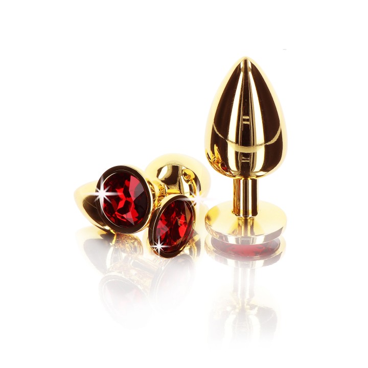 Taboom: Butt Plug With Diamond Jewel L / złote aluminium