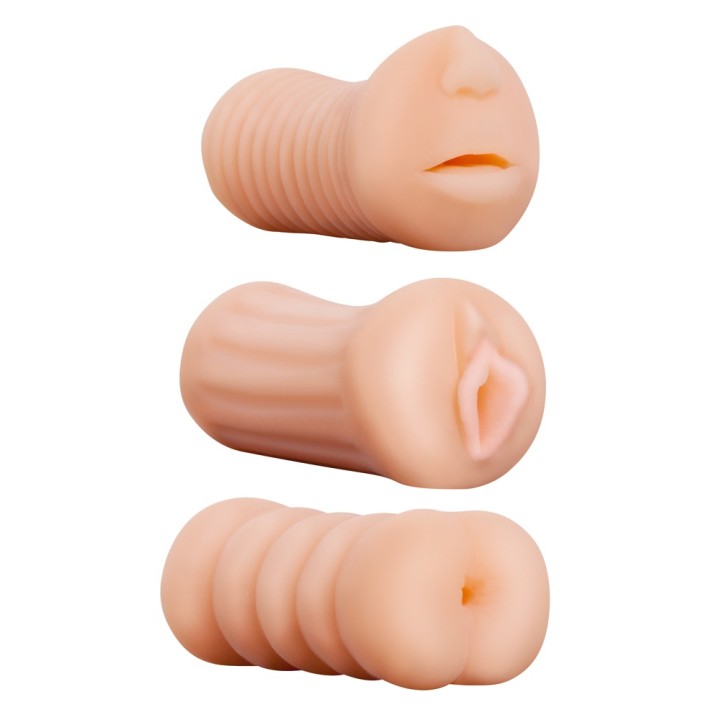 XXX To-Go Threesome — NMC; zestaw masturbatorów