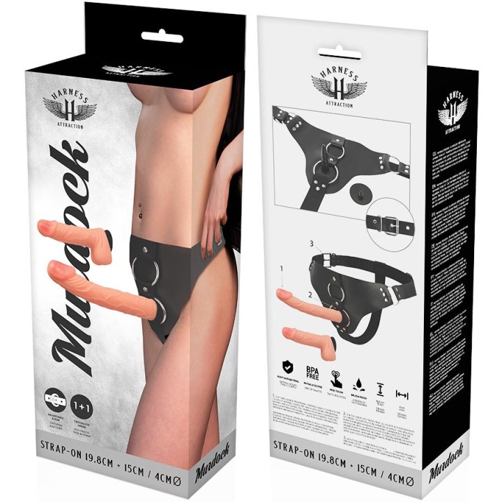 Uprząż strap-on Murdock marki HARNESS ATTRACTION — długość 15 cm